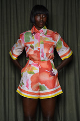 RIO SHORTS IN OFF-WHITE FLORAL