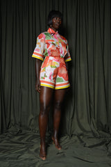 RIO SHORTS IN OFF-WHITE FLORAL