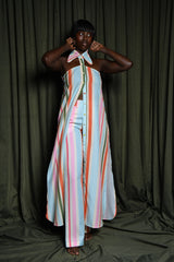 DANA PANTS IN MULTI DIAMOND STRIPES