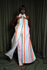 DANA PANTS IN MULTI DIAMOND STRIPES