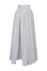 COLIMA MAXI SKIRT IN BLACK DIAMOND POLKA DOT