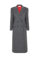 PARIS MONGOLIAN WOOL STRUCTURED COAT IN GREY