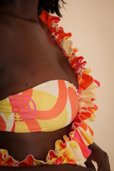 AGADIR ASYMMETRIC SWIMSUIT IN KAYSERI PRINT