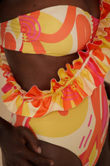 AGADIR ASYMMETRIC SWIMSUIT IN KAYSERI PRINT