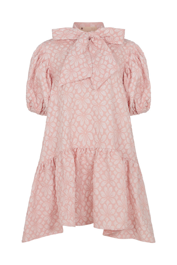 ANCONA A-LINE PUFF SLEEVE DRESS IN PINK