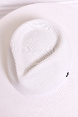 CALDES PEAK STRAW HAT IN WHITE