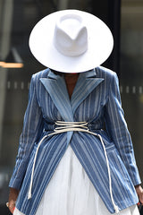 CALDES PEAK STRAW HAT IN WHITE