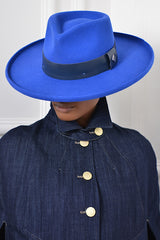 CHRISTINA FEDORA HAT IN BLUE