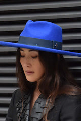 CHRISTINA FEDORA HAT IN BLUE