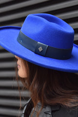 CHRISTINA FEDORA HAT IN BLUE