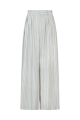 DERRY DIAMOND STRIPE PLEATED PANTS