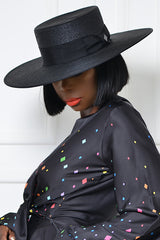 FLORENCE STRAW HAT IN BLACK