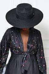 FLORENCE STRAW HAT IN BLACK