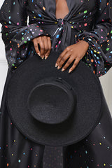 FLORENCE STRAW HAT IN BLACK