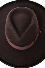 GABRIEL FEDORA HAT IN BROWN