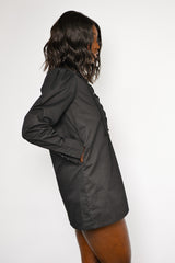 LOS LACE UP TUNIC DRESS IN BLACK