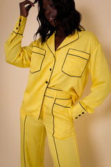 SEOUL PIPED PANTS IN YELLOW