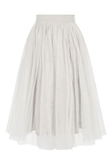 NARA TULLE SKIRT IN OFF WHITE