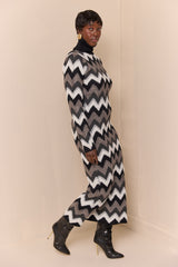 TILBURY MOCK TURTLENECK BACKLESS SWEATER DRESS