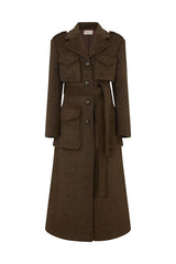 WINDSOR MULTI POCKET WOOL COAT