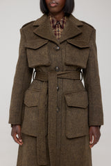 WINDSOR MULTI POCKET WOOL COAT