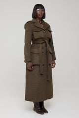 WINDSOR MULTI POCKET WOOL COAT