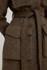 WINDSOR MULTI POCKET WOOL COAT