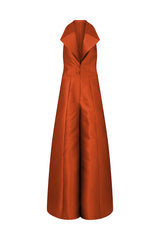 ZIRO BACKLESS JUMPSUIT IN ORANGE RED