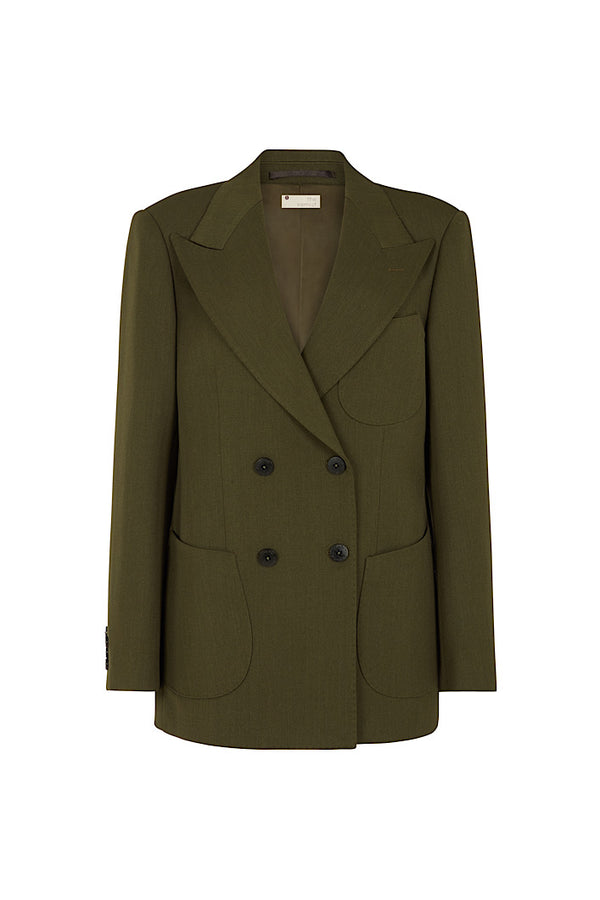 DERBY DOUBLE BREASTED BLAZER IN GREEN