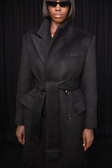 FRENCH STRUCTURED COAT IN BLACK