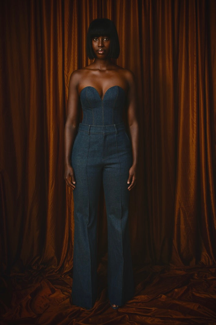 LINCOLN DENIM BUSTIER