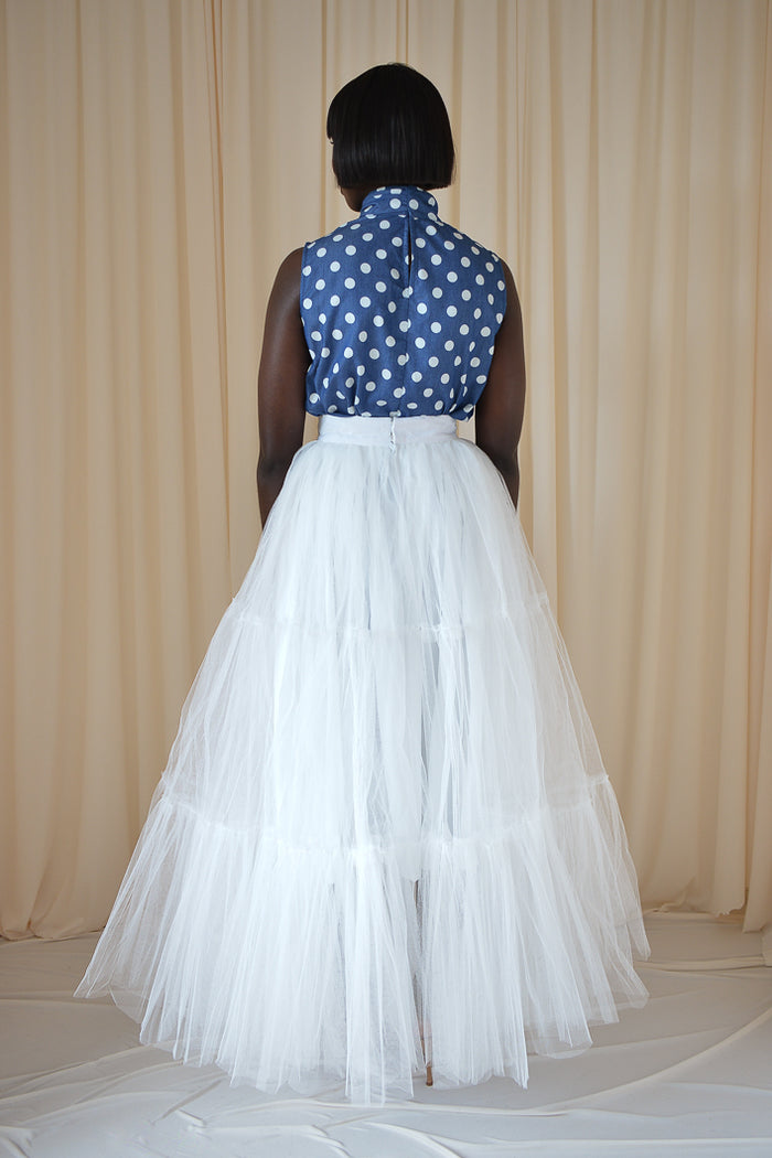 MAYFAIR 22 METER TULLE SKIRT IN WHITE – THE KEMIST