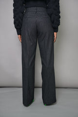 LONDON PINSTRIPED PANTS IN BLACK
