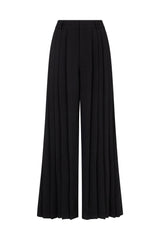 BARNET PLEATED WIDE LEG PLEATED PANTS IN BLACK