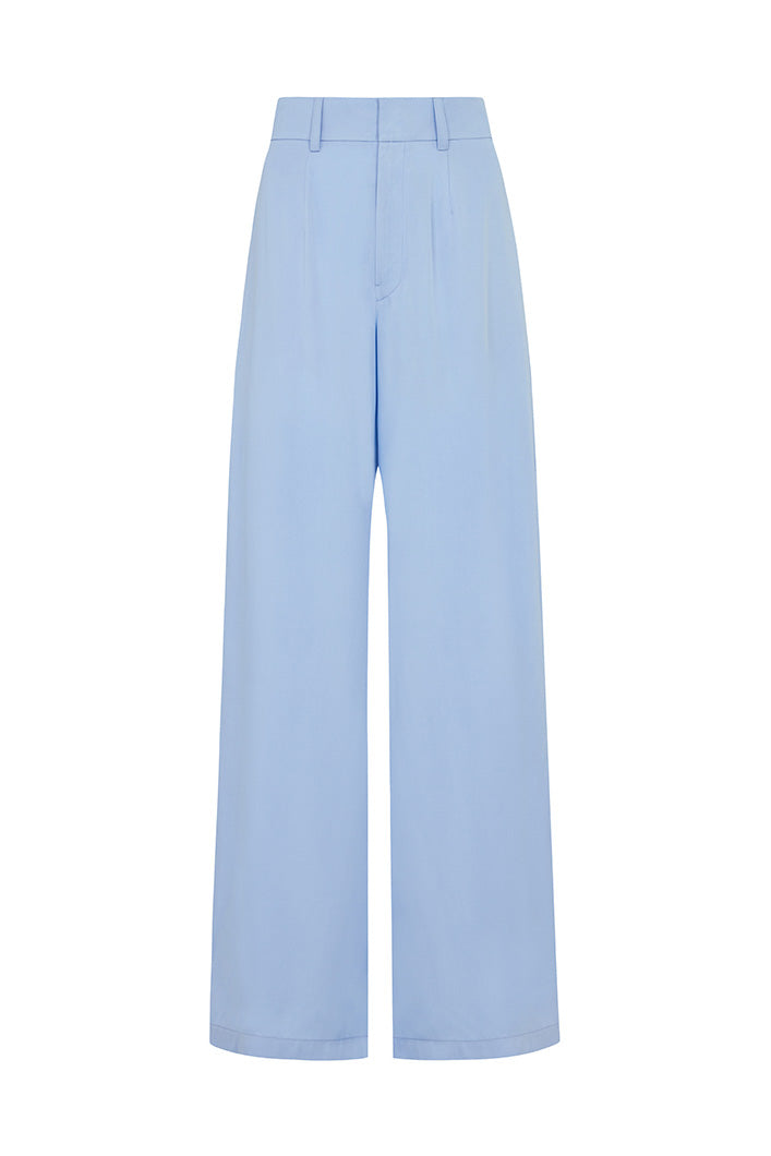 BASEL WIDE LEG PANTS IN BLUE
