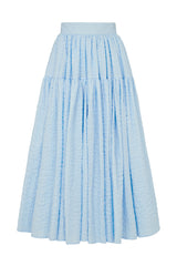 BASTIA PLEATED MIDI SKIRT IN BLUE