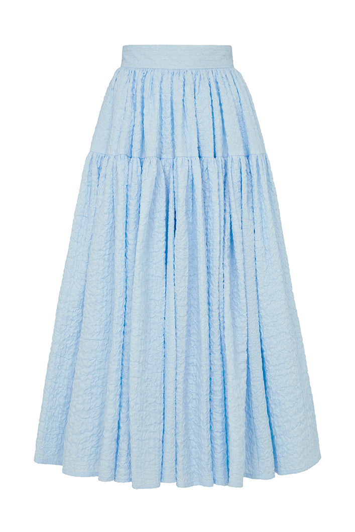 BASTIA PLEATED MIDI SKIRT IN BLUE