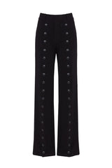 BELGRADE BUTTONS STRAIGHT LEG PANTS IN BLACK