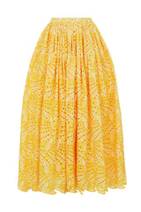 CAIRO BRODERIE ANGLAISE MAXI SKIRT IN YELLOW