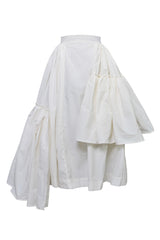 CALAIS ASYMMETRIC WIND BREAKER SKIRT IN OFF WHITE