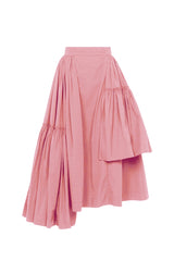 CALAIS ASYMMETRIC WIND BREAKER SKIRT IN PINK