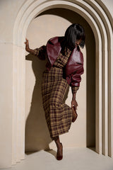 FARGO REVERSIBLE FAUX LEATHER BOMBER IN OXBLOOD