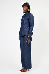 DAKOTA ASYMMETRIC DIAMOND BUTTON SHIRT
