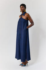 DANA SHIRT DRESS IN DARK DENIM