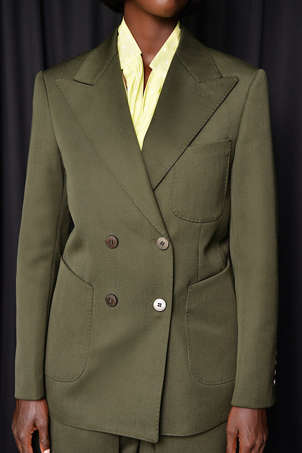 DERBY DOUBLE BREASTED BLAZER IN GREEN