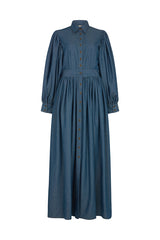 DELHI BACKLESS GATHERED SHIRT DRESS