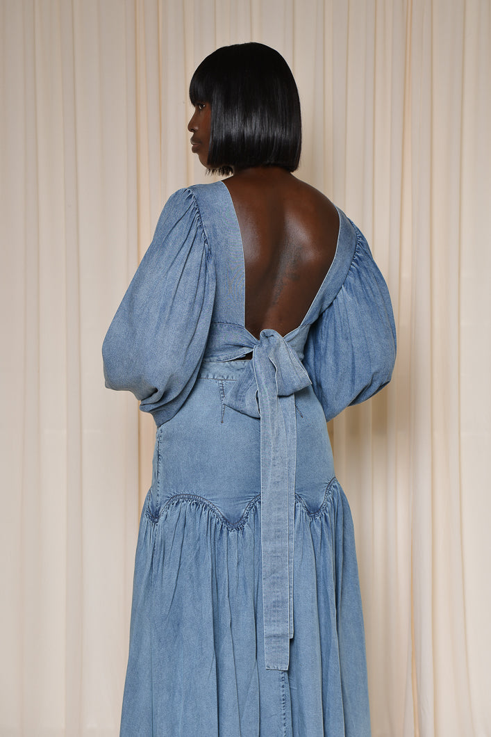 SYDNEY WASHED TENCEL DENIM BLOUSE