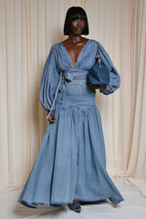 SYDNEY WASHED TENCEL DENIM SKIRT