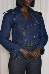 BAYWOOD DENIM BIKER JACKET
