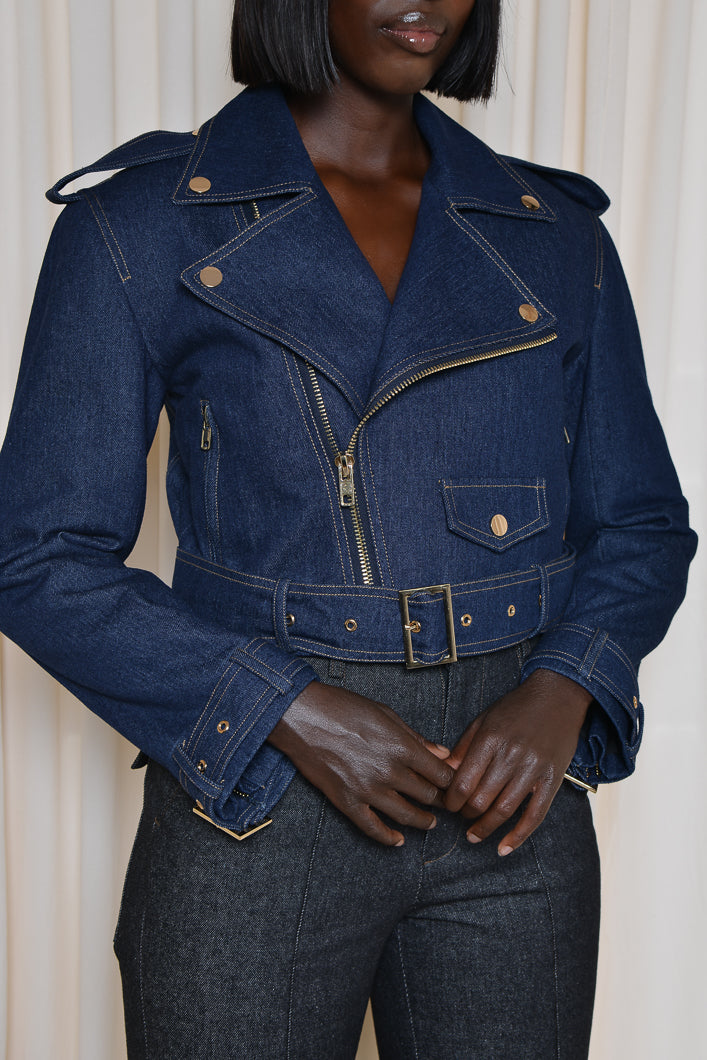 BAYWOOD DENIM BIKER JACKET